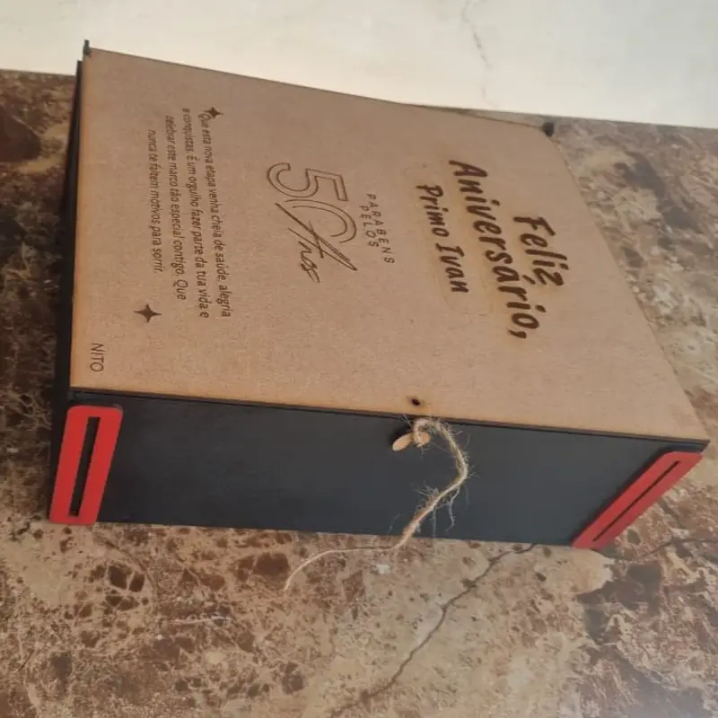Caixa box de presente em MDF personalizada 1