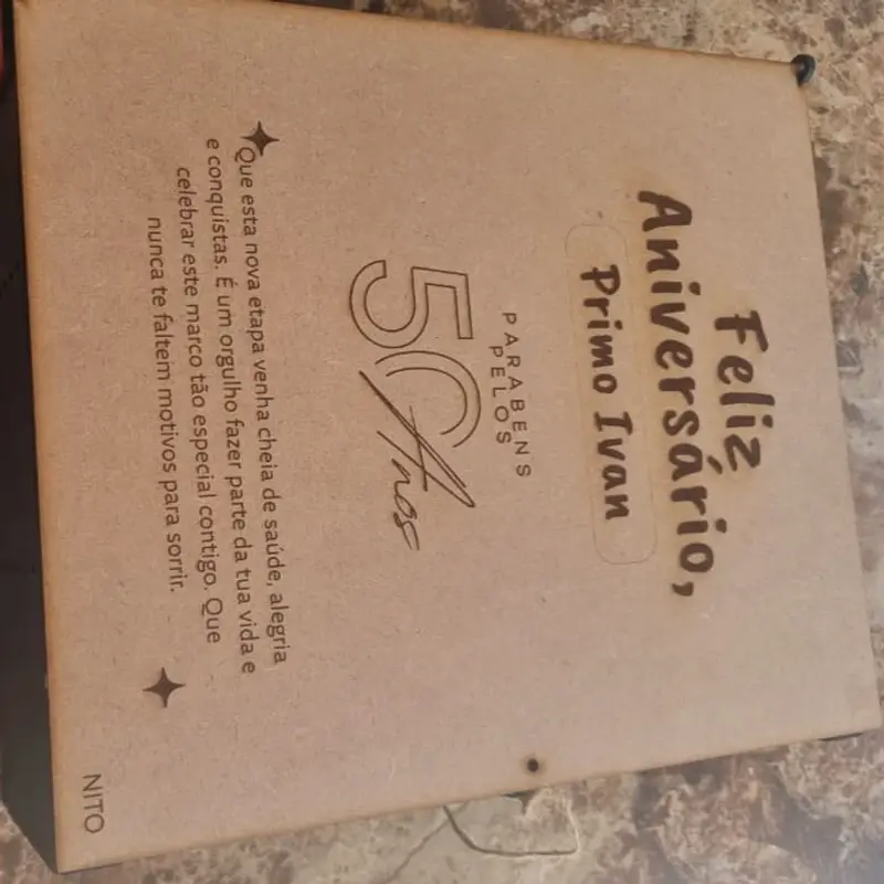 Caixa box de presente em MDF personalizada 3