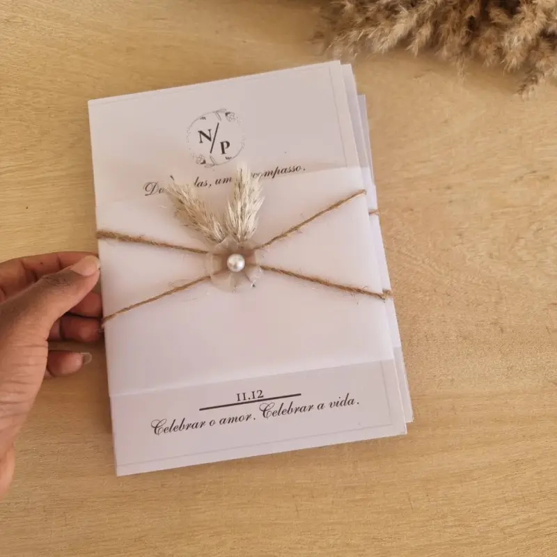 Convite de Casamento Estilo Livreto com Encarte Fotográfico 2