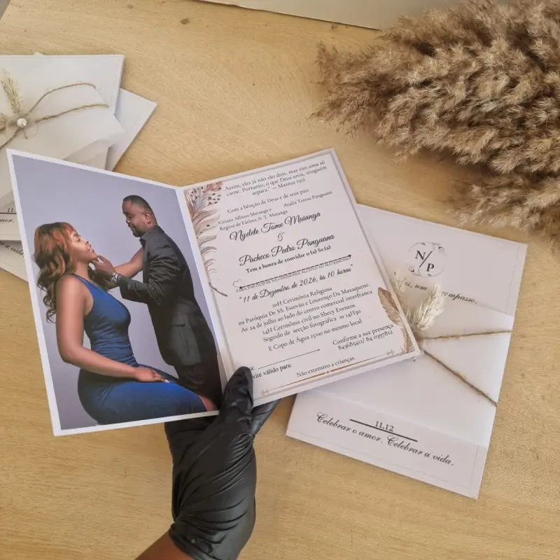 Convite de Casamento Estilo Livreto com Encarte Fotográfico 4