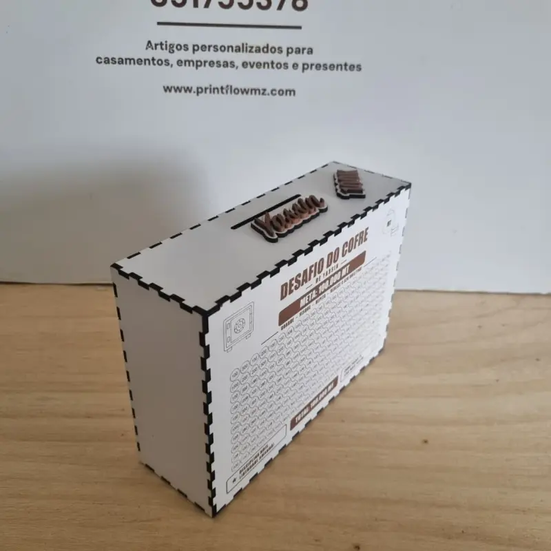 Cofre Desafio de Poupança em MDF 2