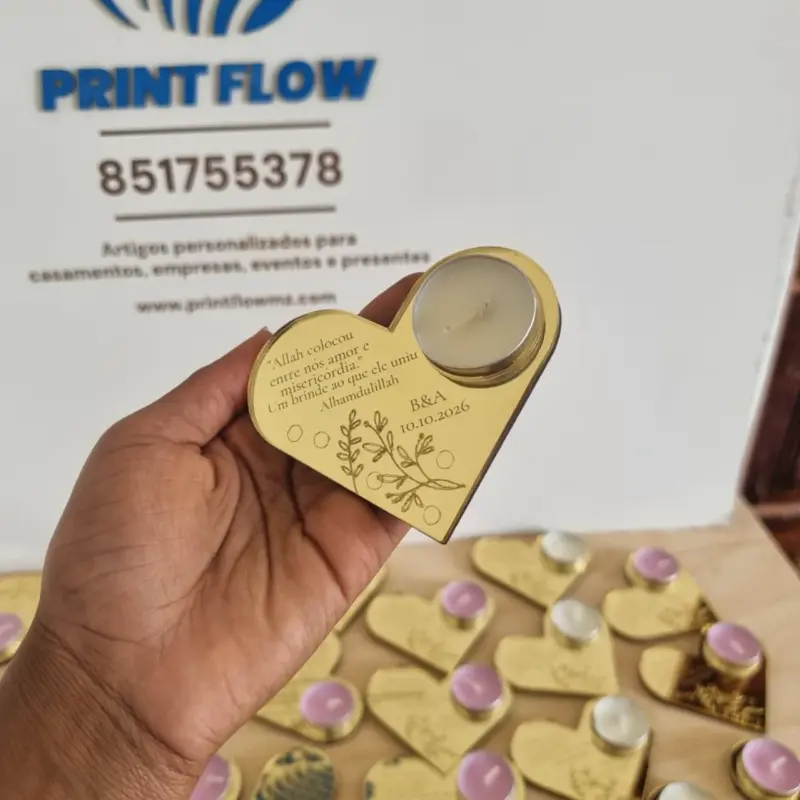 Porta-Vela em Acrílico Espelhado 1