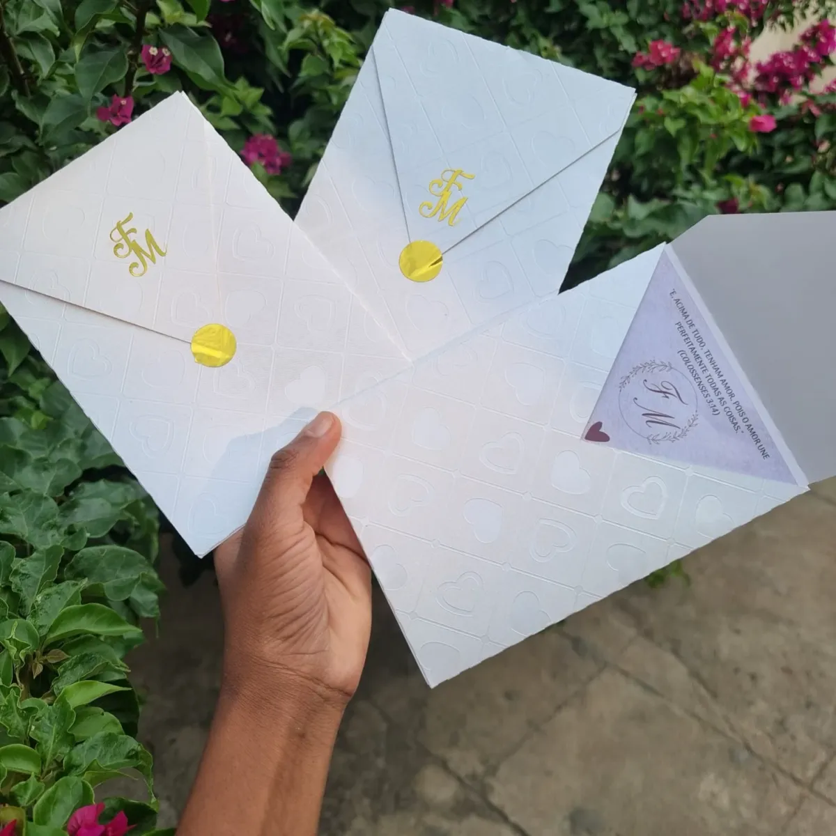 Convite de Casamento Classico Branco