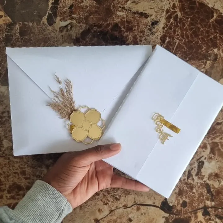 Convites de Casamento Branco Luxuoso