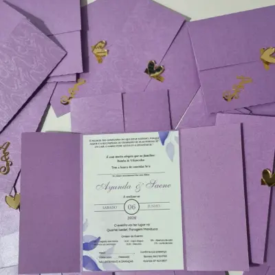 Convite de Casamento Simples e Sofisticado 1