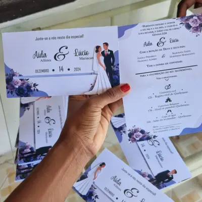 Convite de Casamento Moderno Ilustrado 2
