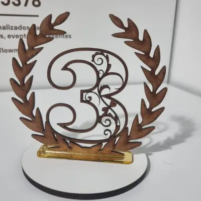Indicador de Mesa Madeira MDF 1