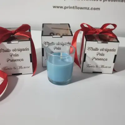 Lembrança Premium Vela Aromática em Box de MDF 1