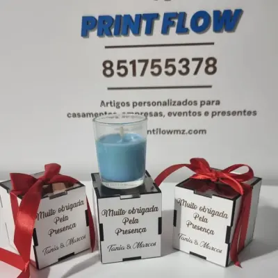Lembrança Premium Vela Aromática em Box de MDF 3