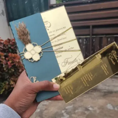 Convite de Casamento Triplo Luxo 3